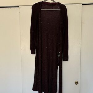 White House Black Market Burgundy Knit Sweater